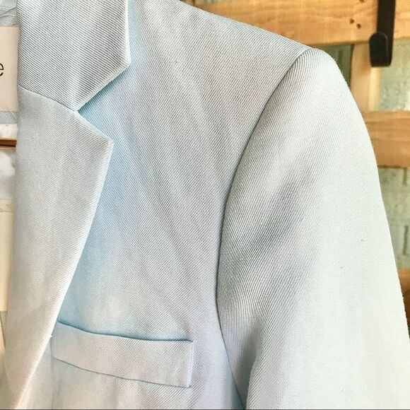 NWT Anthro Maje Light Blue Suit Jacket Blazer - Picture 7 of 9